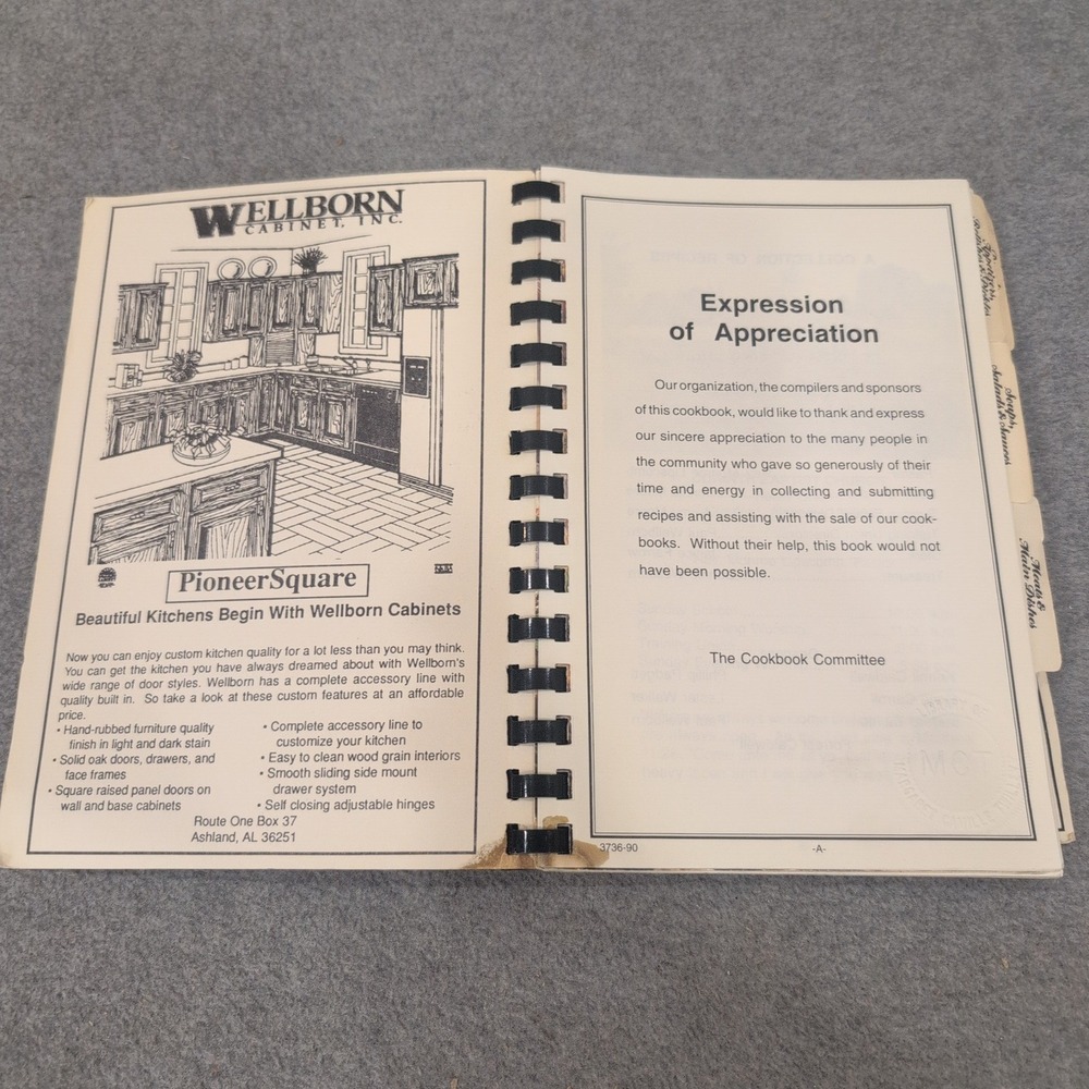 Vintage Corinth Baptist Church Cragford Alabama Community Cookbook 1991 - Picture 2 of 3